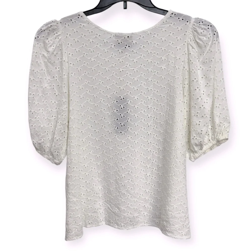 Anthropologie: W5 Women’s Cream Eyelet Blouse Size M *2109